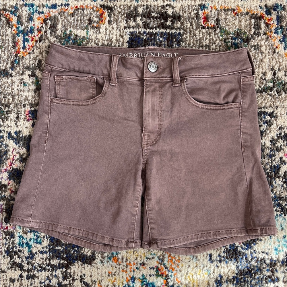 American Eagle Outfitters Coastal Mauve Super Stretch Shorts